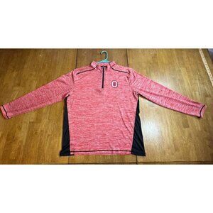Ohio State Authentic Apparel Buckeyes Dri Fit Lightweight 1/4 Zip Athletic Sz L